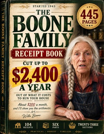 The Boone Family Receipt Book cover.
